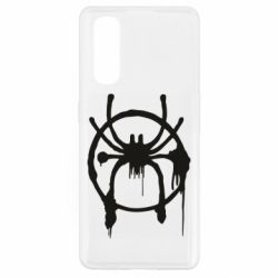 Чехол для Oppo Find X2 Graffiti Spider Man Logo - PrintSalon