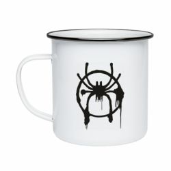 Кружка эмалированная Graffiti Spider Man Logo - PrintSalon