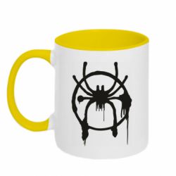 Чашка двухцветная 320ml Graffiti Spider Man Logo - PrintSalon
