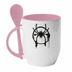 Чашка с ложкой Graffiti Spider Man Logo - PrintSalon