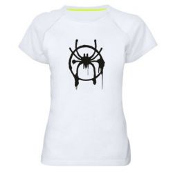 Женская футболка для спорта Graffiti Spider Man Logo - PrintSalon