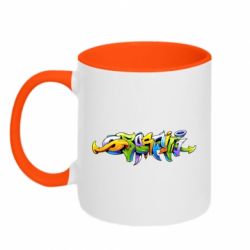 Чашка двокольорова Graffiti style