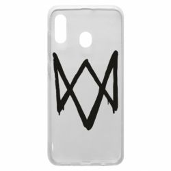 Чехол для Samsung A30 Graffiti Watch Dogs logo - PrintSalon
