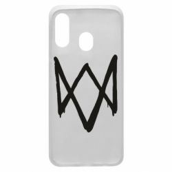 Чехол для Samsung A40 Graffiti Watch Dogs logo - PrintSalon