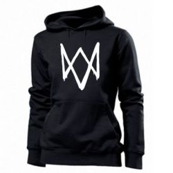 Женское худи Graffiti Watch Dogs logo - PrintSalon