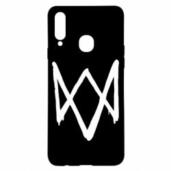 Чехол для Samsung A20s Graffiti Watch Dogs logo-PrintSalon Чехол для Samsung A20s Graffiti Watch Dogs logo