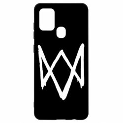 Чехол для Samsung A21s Graffiti Watch Dogs logo - PrintSalon