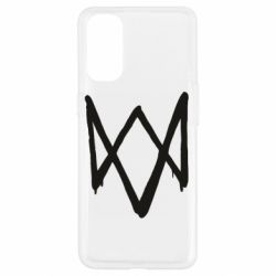 Чехол для Oppo Reno 4 Graffiti Watch Dogs logo-PrintSalon Чехол для Oppo Reno 4 Graffiti Watch Dogs logo