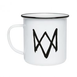 Кружка эмалированная Graffiti Watch Dogs logo - PrintSalon