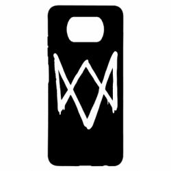 Чехол для Xiaomi Poco X3 Graffiti Watch Dogs logo - PrintSalon
