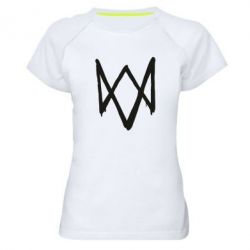 Женская футболка для спорта Graffiti Watch Dogs logo - PrintSalon