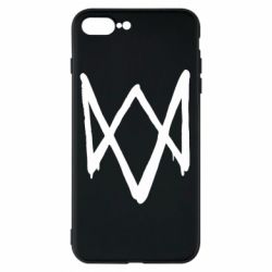 Чехол для iPhone 7 Plus Graffiti Watch Dogs logo - PrintSalon