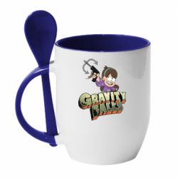 Чашка з ложкою Гравіті Фолз - PrintSalon