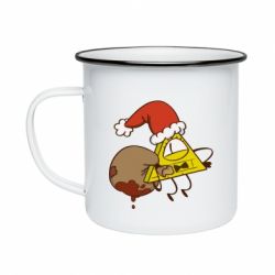 Кружка емальована Gravity falls Cipher santa - PrintSalon