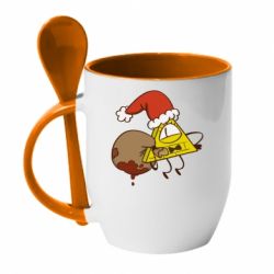 Чашка з ложкою Gravity falls Cipher santa - PrintSalon