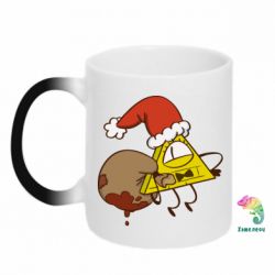 Чашка-хамелеон Gravity falls Cipher santa