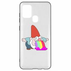 Чехол для Samsung A21s Gravity Falls, dwarf and rainbow - PrintSalon