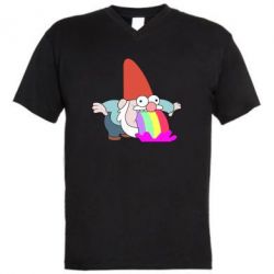 Мужская футболка  с V-образным вырезом Gravity Falls, dwarf and rainbow - PrintSalon