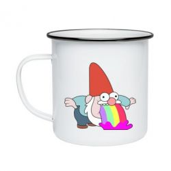 Кружка эмалированная Gravity Falls, dwarf and rainbow - PrintSalon