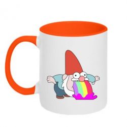 Чашка двухцветная 320ml Gravity Falls, dwarf and rainbow - PrintSalon
