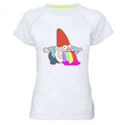 Женская футболка для спорта Gravity Falls, dwarf and rainbow - PrintSalon