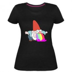 Женская премиум футболка Gravity Falls, dwarf and rainbow - PrintSalon