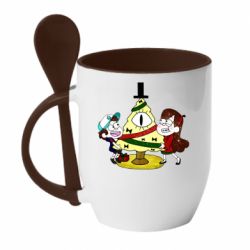 Чашка с ложкой Gravity falls: happy new year - PrintSalon