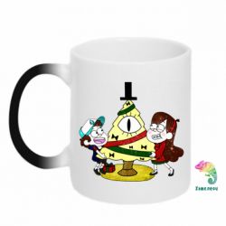 Чашка-хамелеон Gravity falls: happy new year