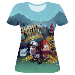 Женская футболка 3D Gravity Falls Mabel and Dipper - PrintSalon