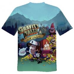 Мужская футболка 3D Gravity Falls Mabel and Dipper
