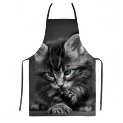 Фартух з 3D принтом Gray cat - PrintSalon