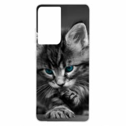 Чохол для Samsung S21 Ultra Gray cat - PrintSalon
