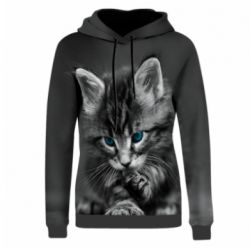 Жіноче 3D худі Gray cat