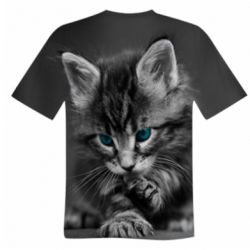 Чоловіча футболка 3D Gray cat - PrintSalon