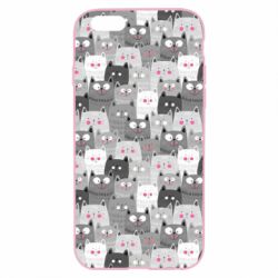 Чохол для iPhone 6 Plus/6S Plus Gray cats pattern - PrintSalon