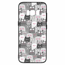 Чохол для Samsung S8 Gray cats pattern - PrintSalon