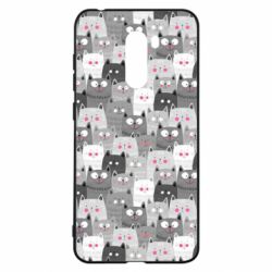 Чохол для Xiaomi Pocophone F1 Gray cats pattern - PrintSalon