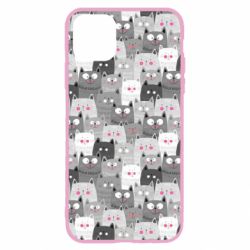 Чохол для iPhone 11 Gray cats pattern - PrintSalon