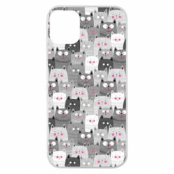 Чохол для iPhone 11 Pro Gray cats pattern - PrintSalon