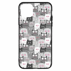 Чохол для iPhone 11 Pro Max Gray cats pattern - PrintSalon