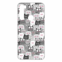 Чохол для Xiaomi Redmi Note 8 Gray cats pattern - PrintSalon