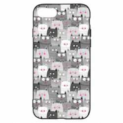 Чохол для iPhone 8 Gray cats pattern - PrintSalon