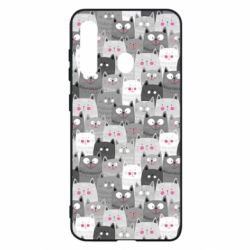 Чохол для Samsung M40 Gray cats pattern - PrintSalon