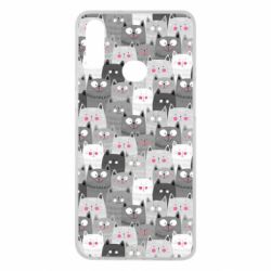 Чохол для Samsung A10s Gray cats pattern - PrintSalon