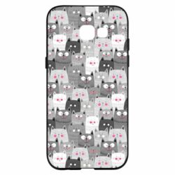 Чохол для Samsung A5 2017 Gray cats pattern - PrintSalon