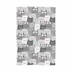 Рушник з принтом Gray cats pattern - PrintSalon