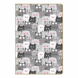 Блокнот Gray cats pattern - PrintSalon