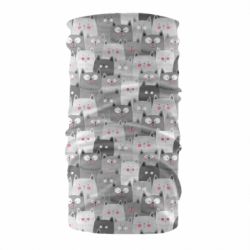 Бандана Gray cats pattern - PrintSalon