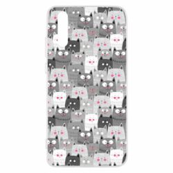 Чохол для Huawei P20 Gray cats pattern - PrintSalon