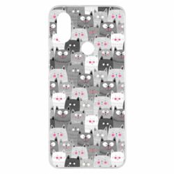 Чохол для Xiaomi Mi A2 Gray cats pattern - PrintSalon